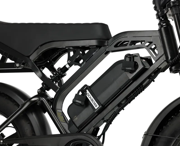 Lockboss L2 Batterijslot Voor Ouxi Fatbike V20 – V20 Pro Fatbike Slot – Zwart
