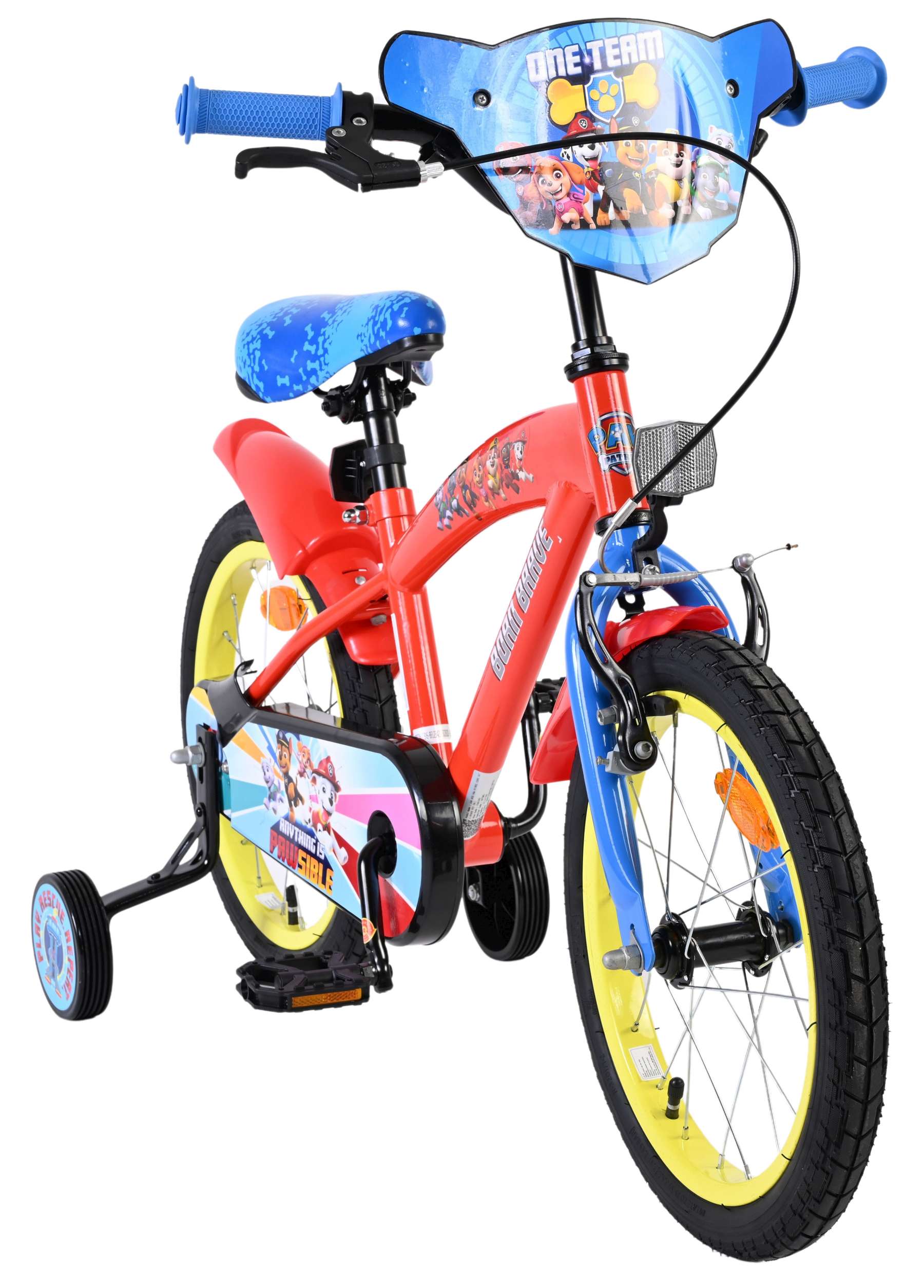 Paw Patrol Kinderfiets – Jongens – 16 inch – Rood Blauw Paw Patrol Kinderfiets – Jongens – 16 inch – Rood Blauw