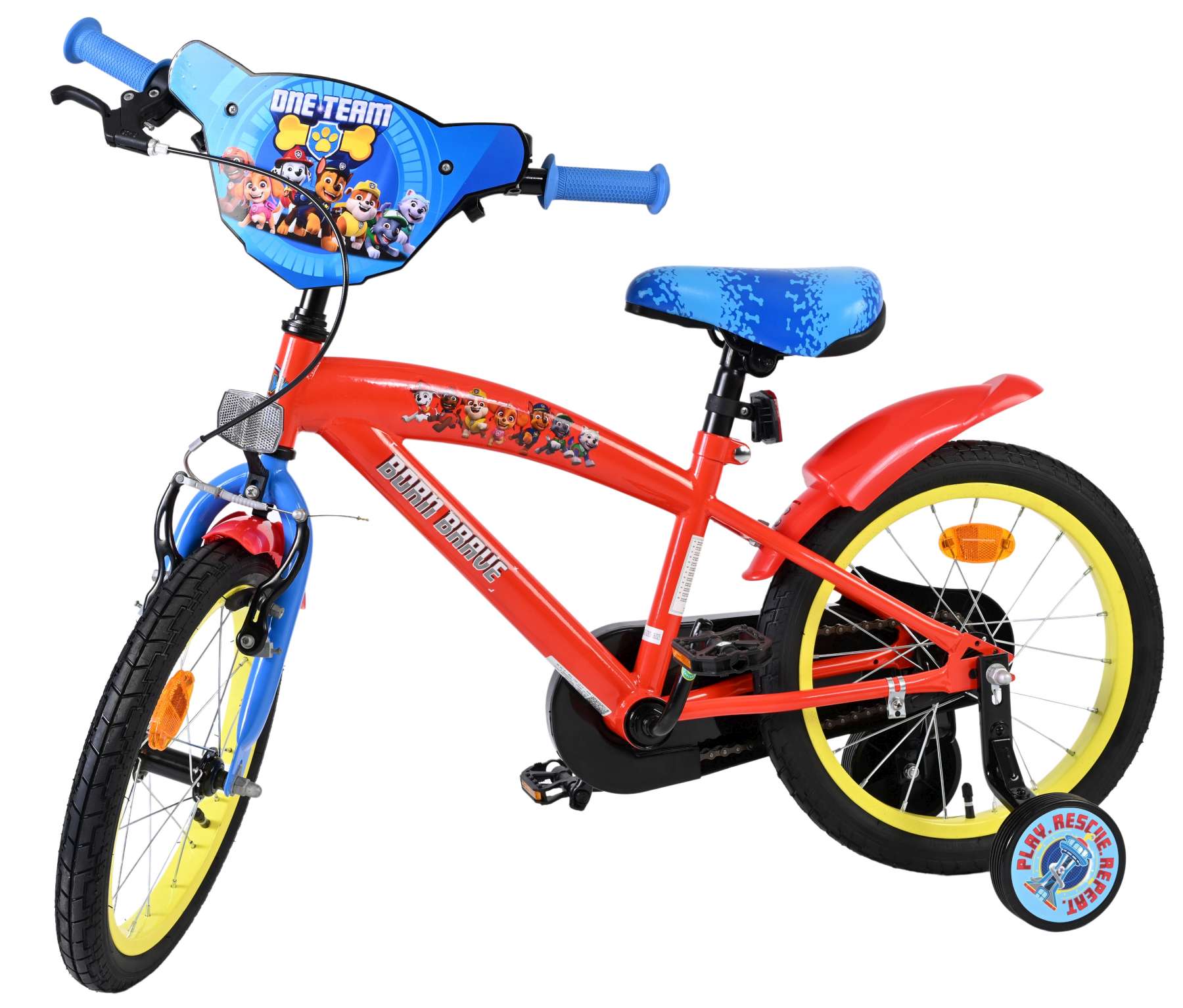Paw Patrol Kinderfiets – Jongens – 16 inch – Rood Blauw Paw Patrol Kinderfiets – Jongens – 16 inch – Rood Blauw