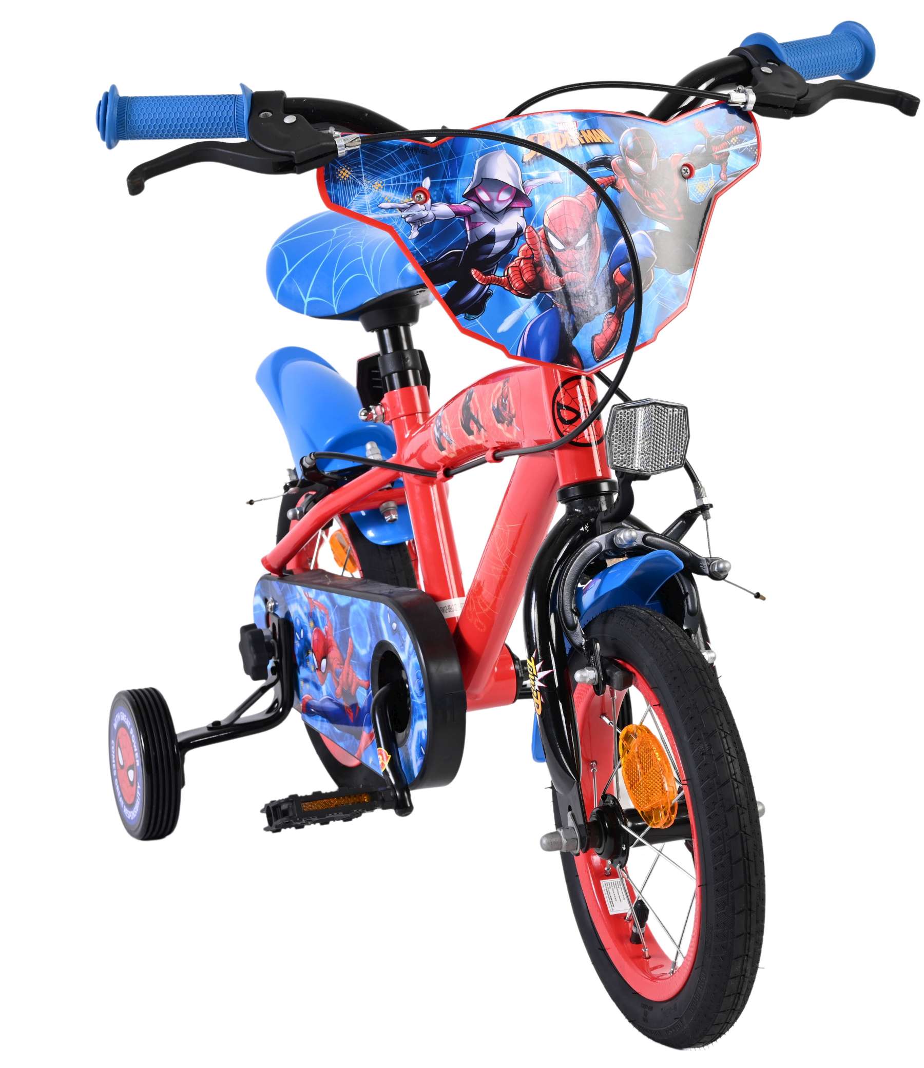 Spider-Man Kinderfiets – Jongens – 12 inch – Blauw/Rood – Twee handremmen Spider-Man Kinderfiets – Jongens – 12 inch – Blauw/Rood – Twee handremmen
