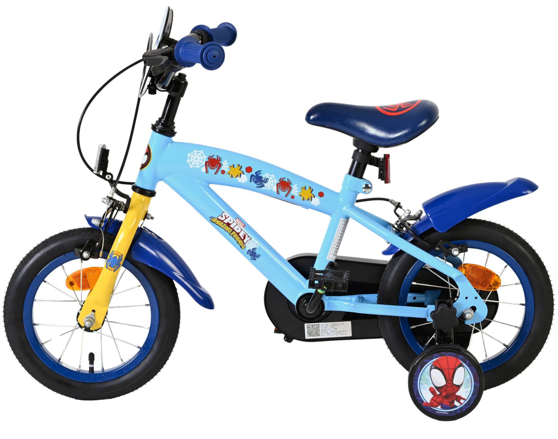 Spidey Kinderfiets – Jongens – 12 inch – Blauw – Twee handremmen Spidey Kinderfiets – Jongens – 12 inch – Blauw – Twee handremmen