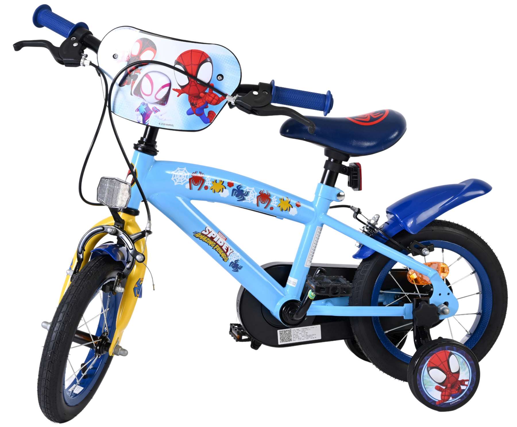 Spidey Kinderfiets – Jongens – 12 inch – Blauw – Twee handremmen Spidey Kinderfiets – Jongens – 12 inch – Blauw – Twee handremmen