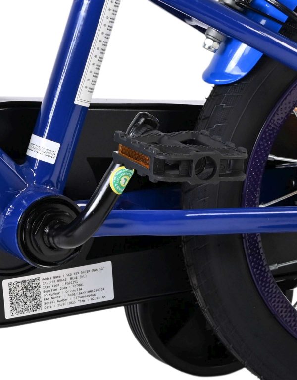 Superman Kinderfiets – Jongens – 12 inch – Blauw – Twee handremmen