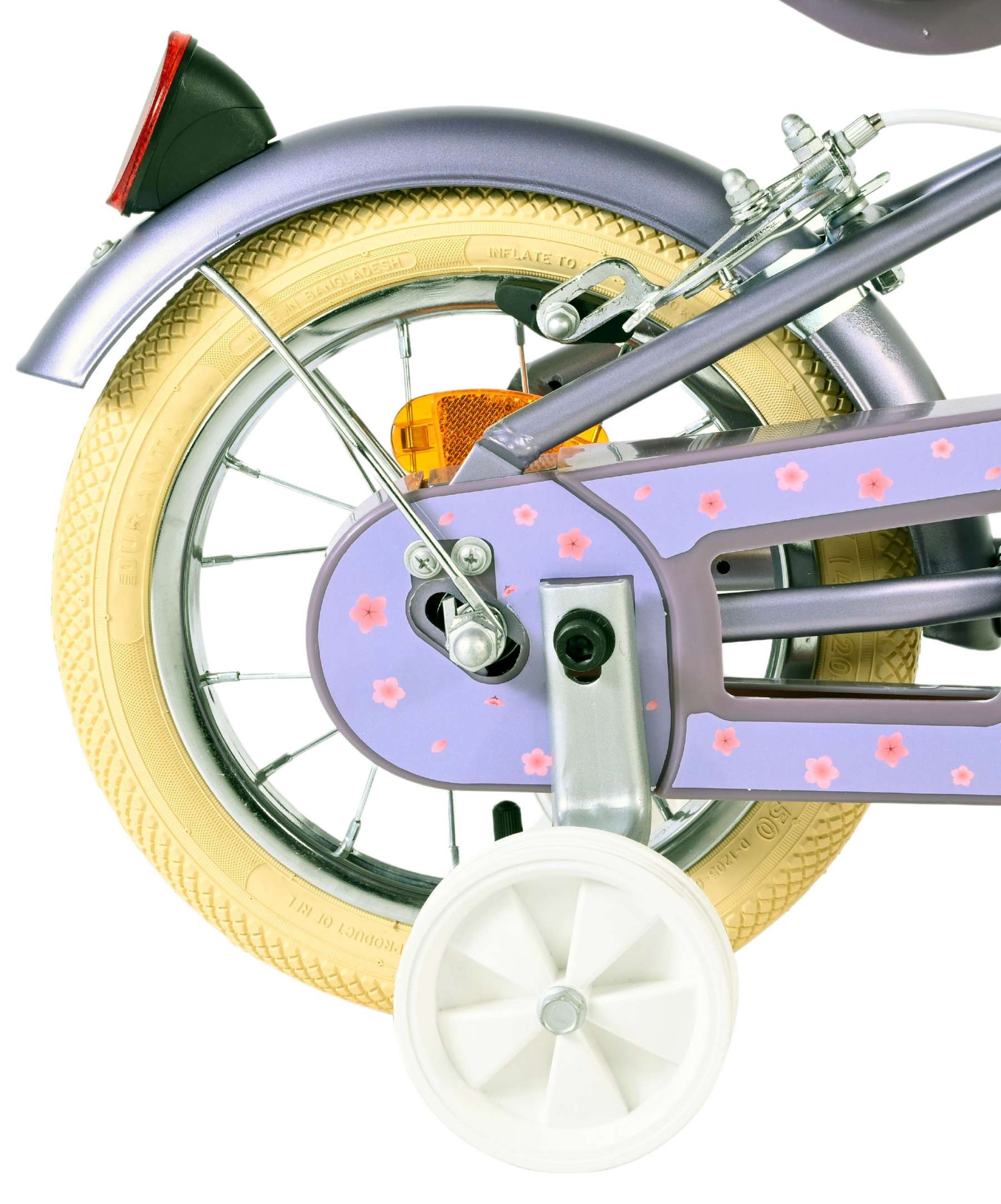 Volare Blossom Kinderfiets – Meisjes – 12 inch – Paars – Twee handremmen
