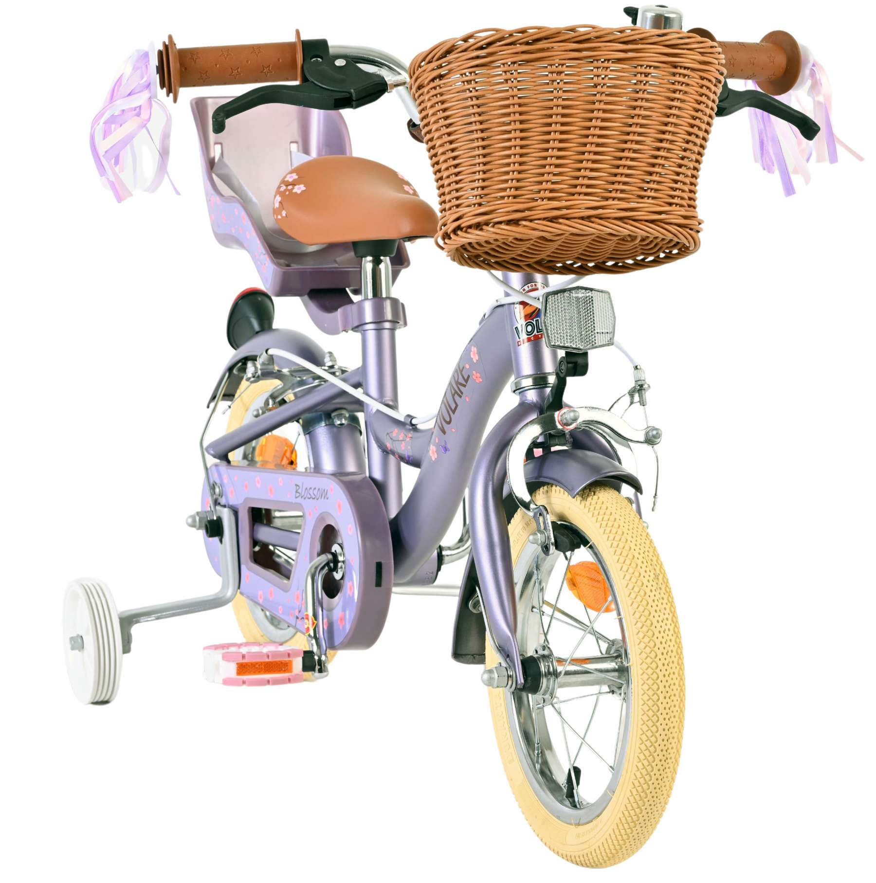 Volare Blossom Kinderfiets – Meisjes – 12 inch – Paars – Twee handremmen