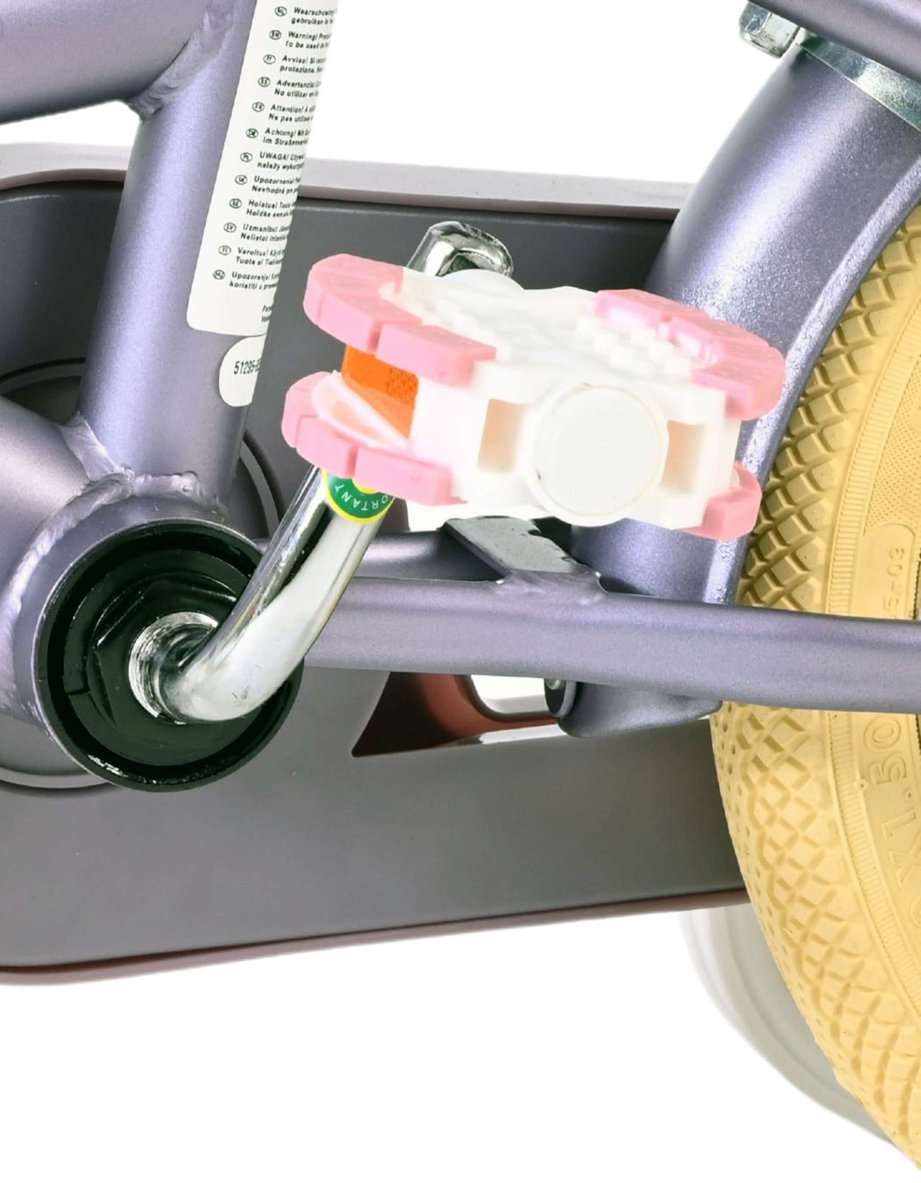 Volare Blossom Kinderfiets – Meisjes – 12 inch – Paars – Twee handremmen