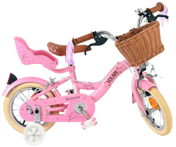 Volare Blossom Kinderfiets – Meisjes – 12 inch – Roze – Twee handremmen