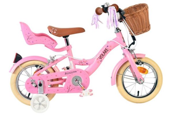 Volare Blossom Kinderfiets – Meisjes – 12 inch – Roze – Twee handremmen