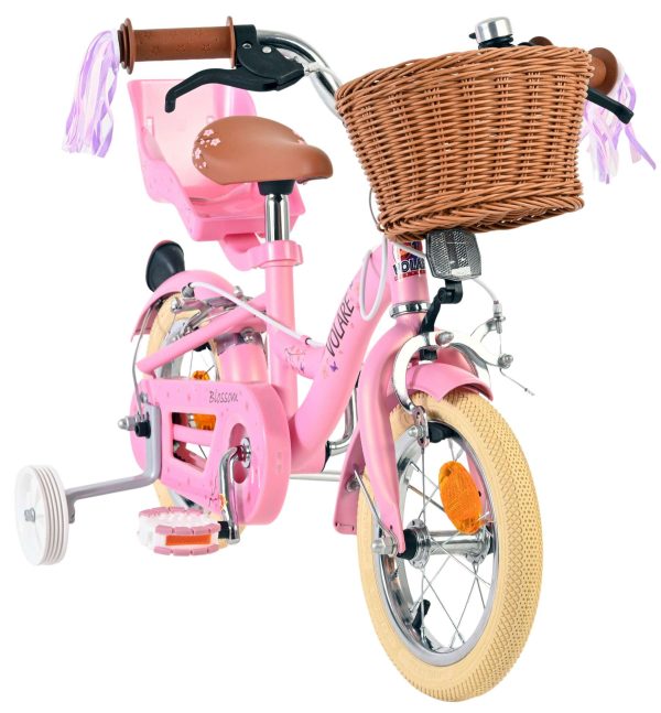 Volare Blossom Kinderfiets – Meisjes – 12 inch – Roze – Twee handremmen