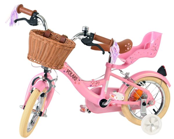 Volare Blossom Kinderfiets – Meisjes – 12 inch – Roze – Twee handremmen