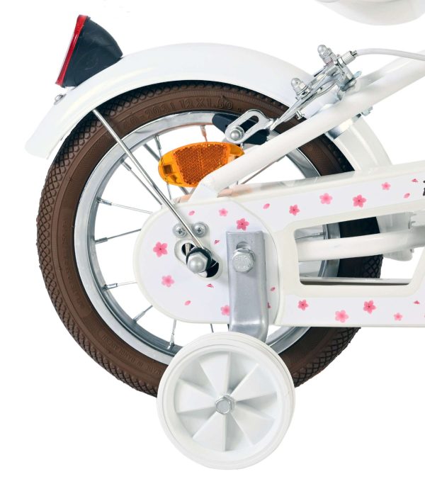 Volare Blossom Kinderfiets – Meisjes – 12 inch – Wit – Twee handremmen