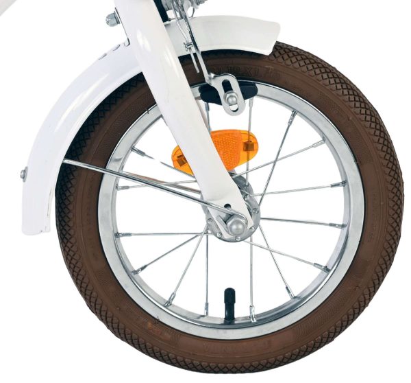 Volare Blossom Kinderfiets – Meisjes – 12 inch – Wit – Twee handremmen