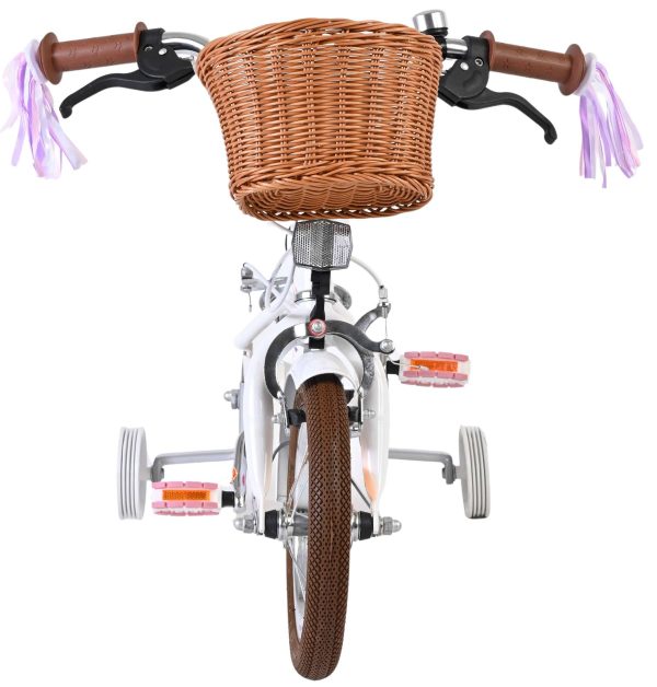 Volare Blossom Kinderfiets – Meisjes – 12 inch – Wit – Twee handremmen