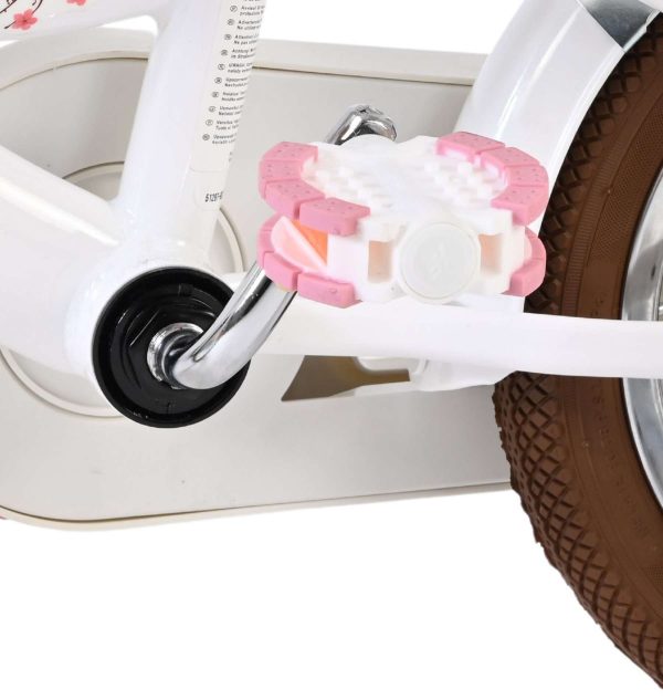 Volare Blossom Kinderfiets – Meisjes – 12 inch – Wit – Twee handremmen