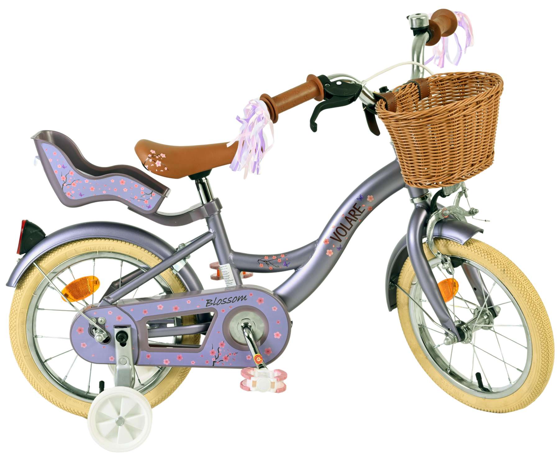 Volare Blossom Kinderfiets – Meisjes – 14 inch – Paars Volare Blossom Kinderfiets – Meisjes – 14 inch – Paars