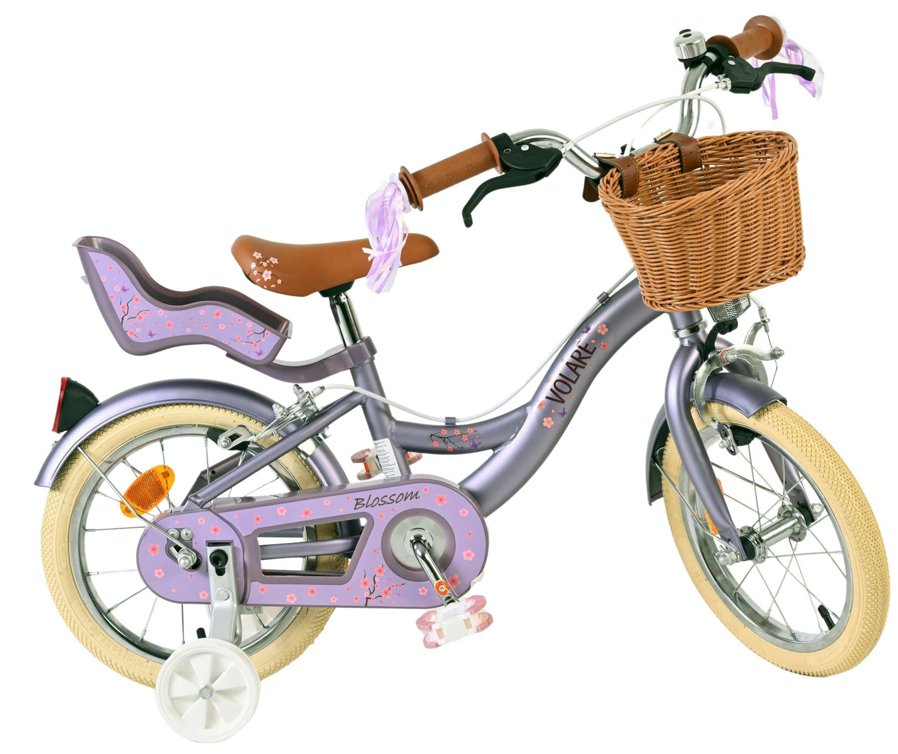 Volare Blossom Kinderfiets – Meisjes – 14 inch – Paars – Twee Handremmen Volare Blossom Kinderfiets – Meisjes – 14 inch – Paars – Twee Handremmen