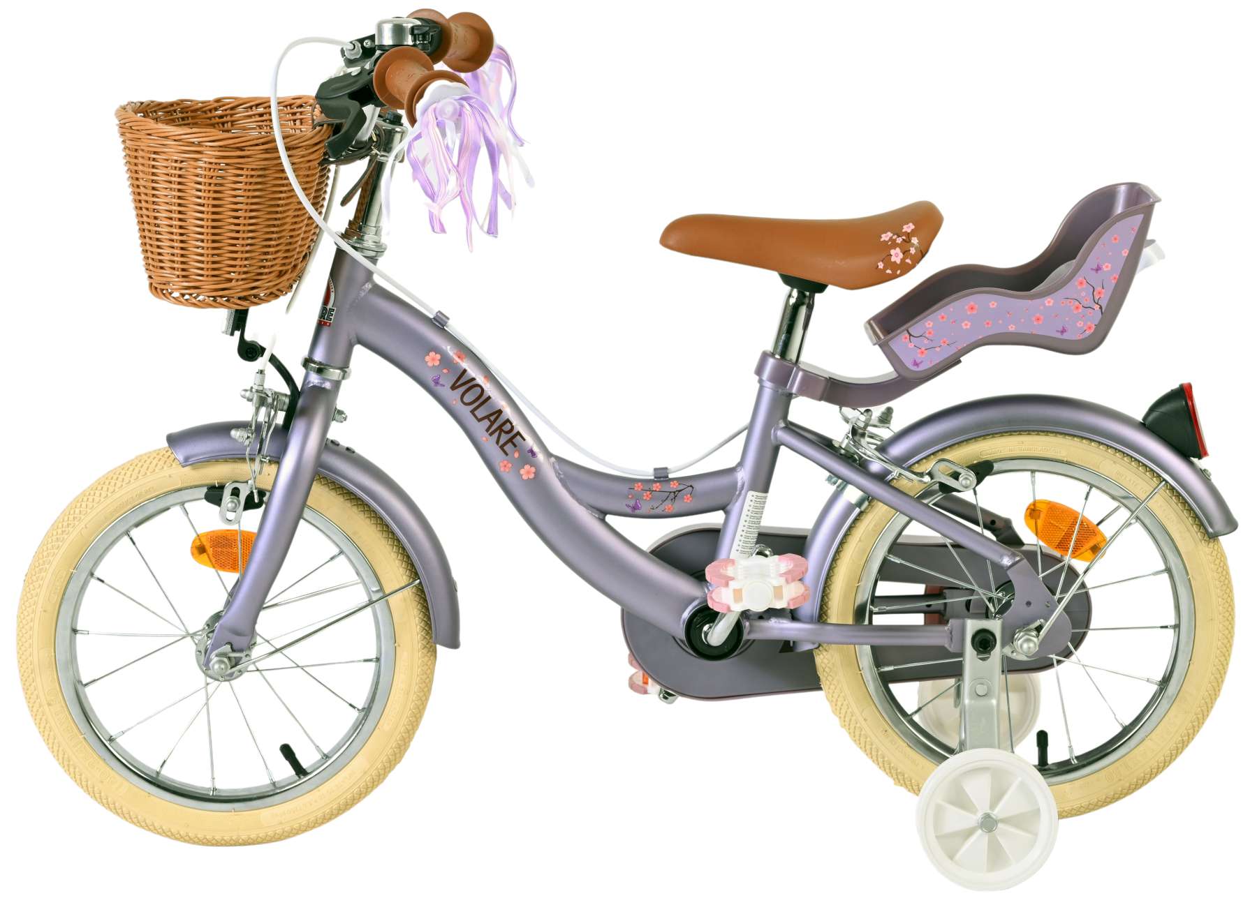 Volare Blossom Kinderfiets – Meisjes – 14 inch – Paars – Twee Handremmen Volare Blossom Kinderfiets – Meisjes – 14 inch – Paars – Twee Handremmen
