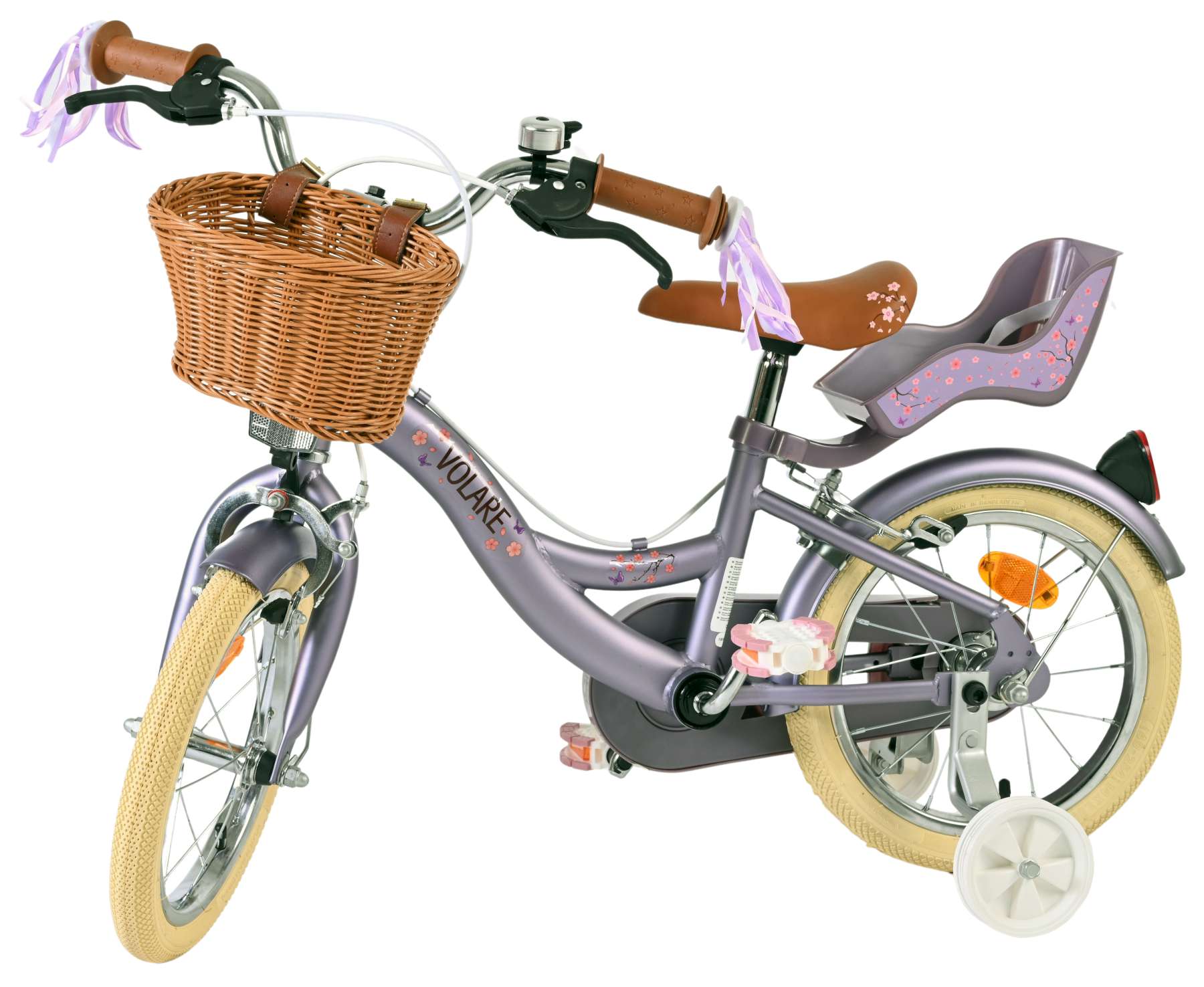 Volare Blossom Kinderfiets – Meisjes – 14 inch – Paars – Twee Handremmen Volare Blossom Kinderfiets – Meisjes – 14 inch – Paars – Twee Handremmen