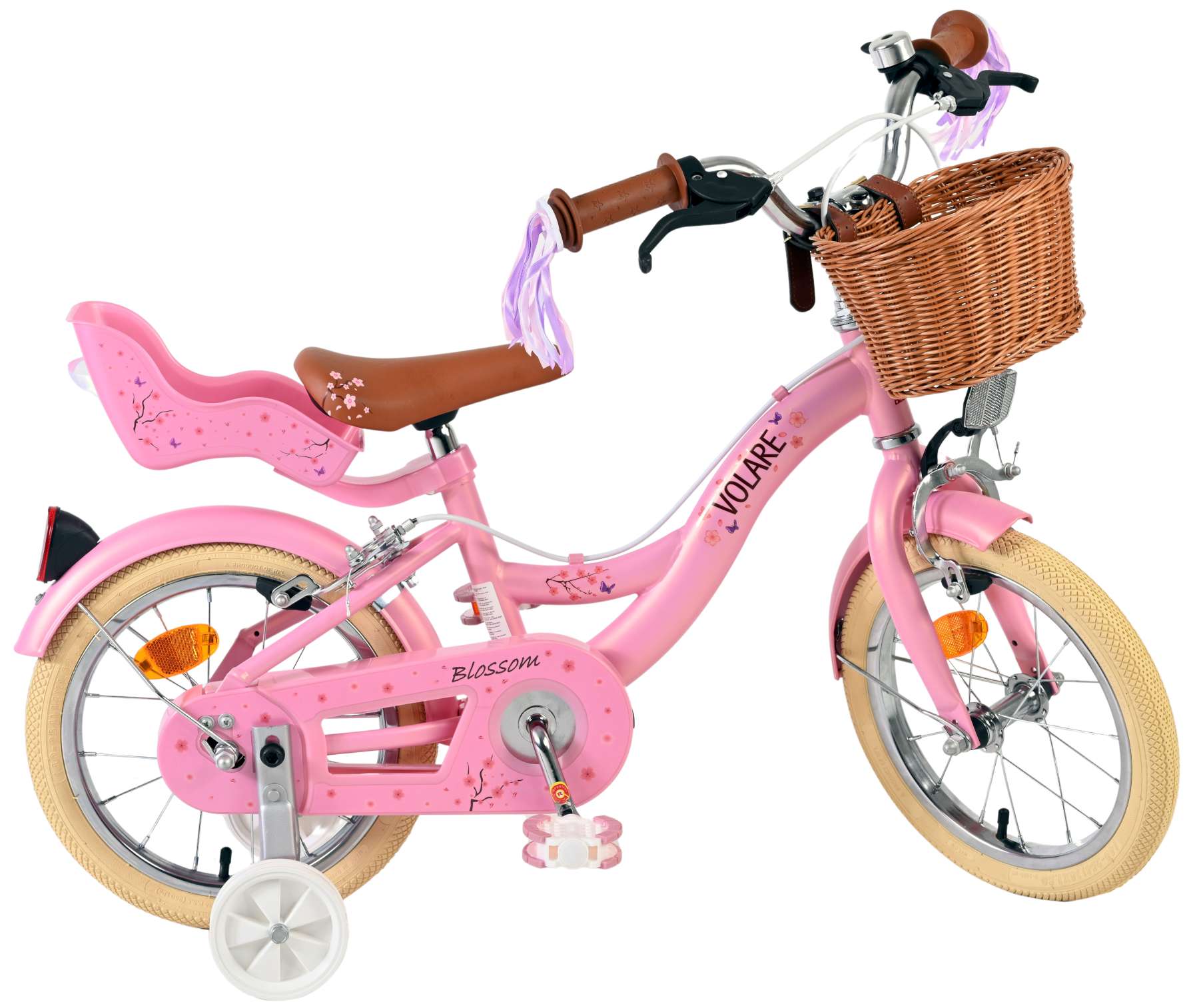 Volare Blossom Kinderfiets – Meisjes – 14 inch – Roze – Twee Handremmen Volare Blossom Kinderfiets – Meisjes – 14 inch – Roze – Twee Handremmen