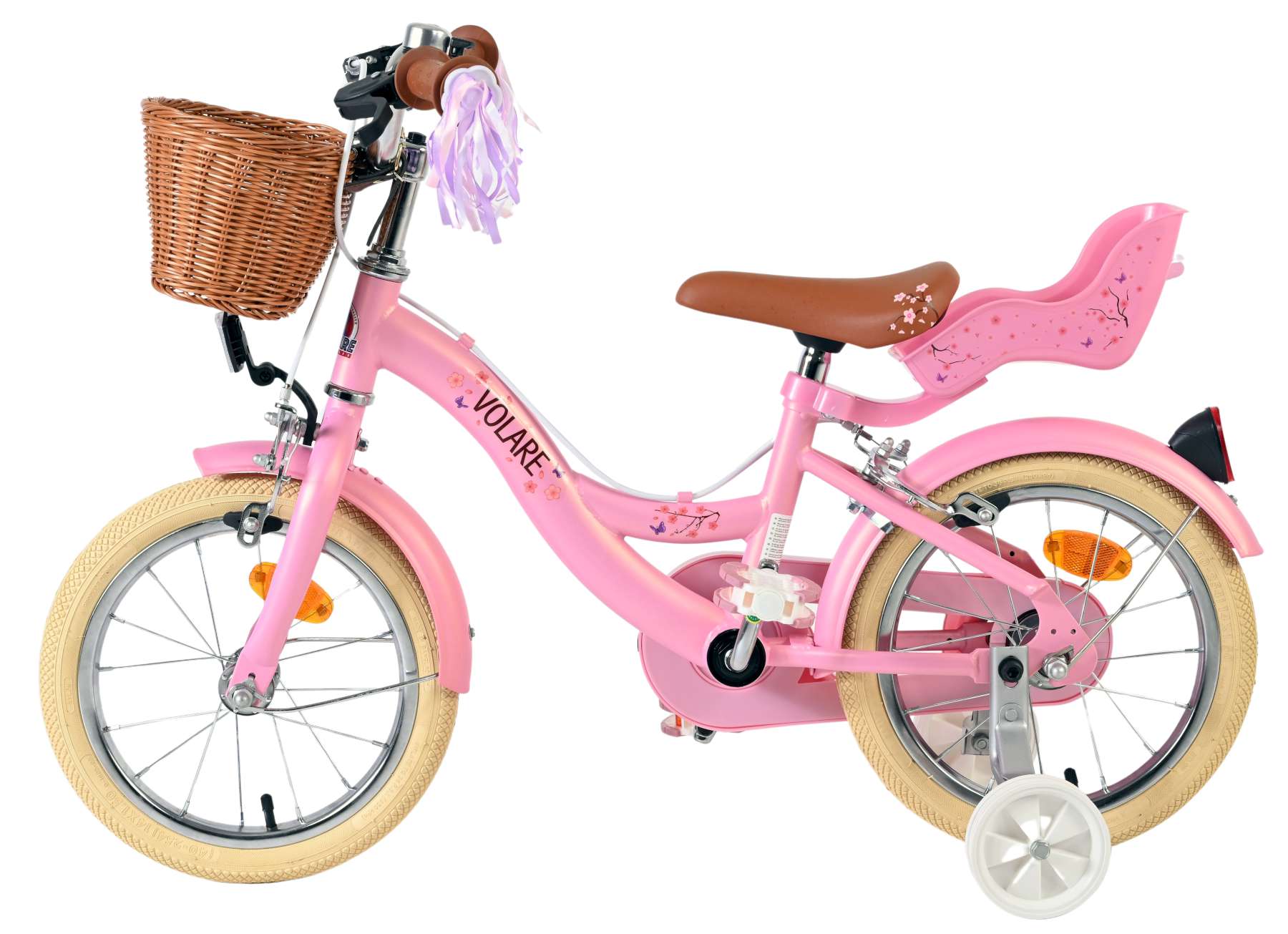 Volare Blossom Kinderfiets – Meisjes – 14 inch – Roze – Twee Handremmen Volare Blossom Kinderfiets – Meisjes – 14 inch – Roze – Twee Handremmen