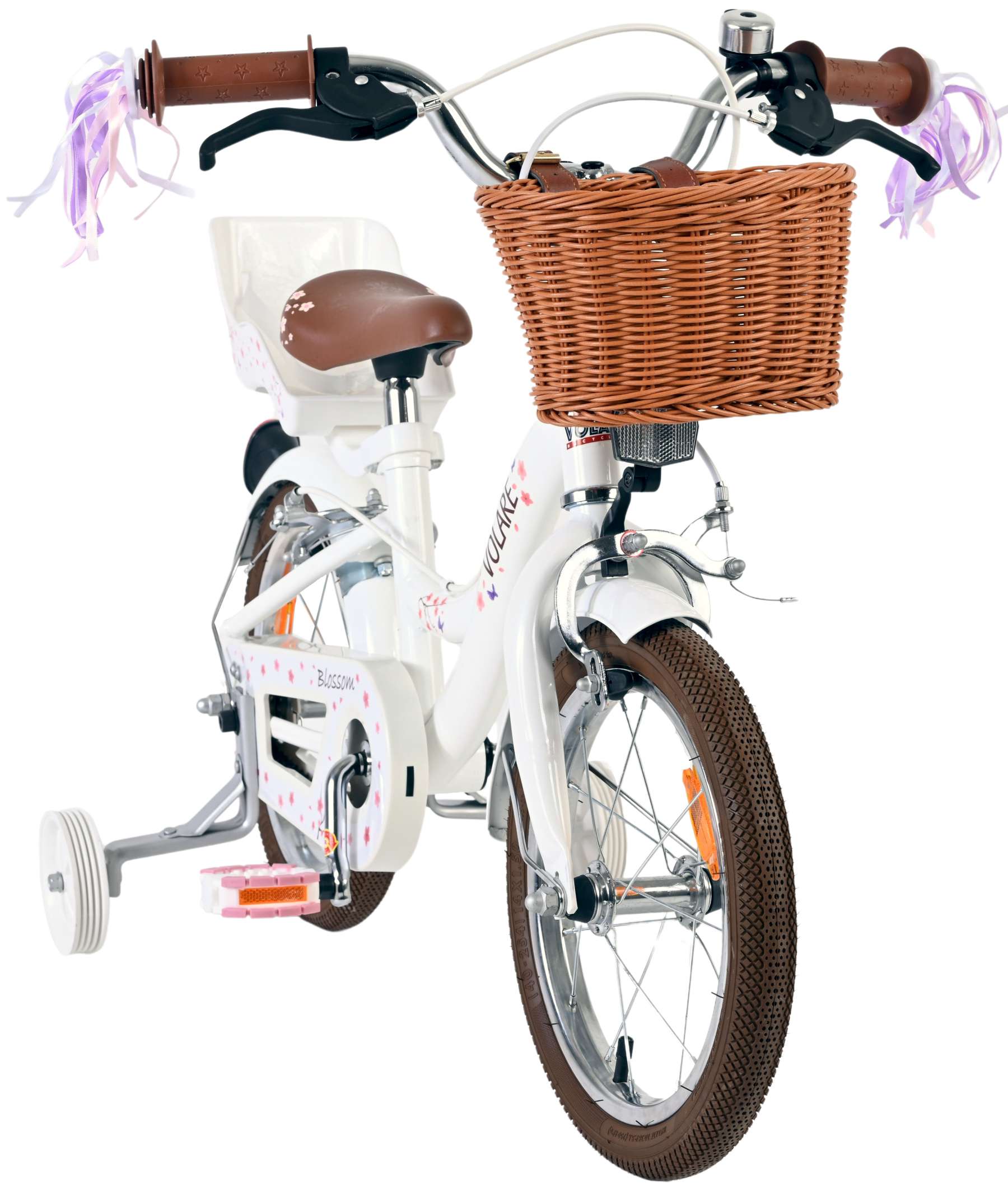 Volare Blossom Kinderfiets – Meisjes – 14 inch – Wit – Twee Handremmen Volare Blossom Kinderfiets – Meisjes – 14 inch – Wit – Twee Handremmen