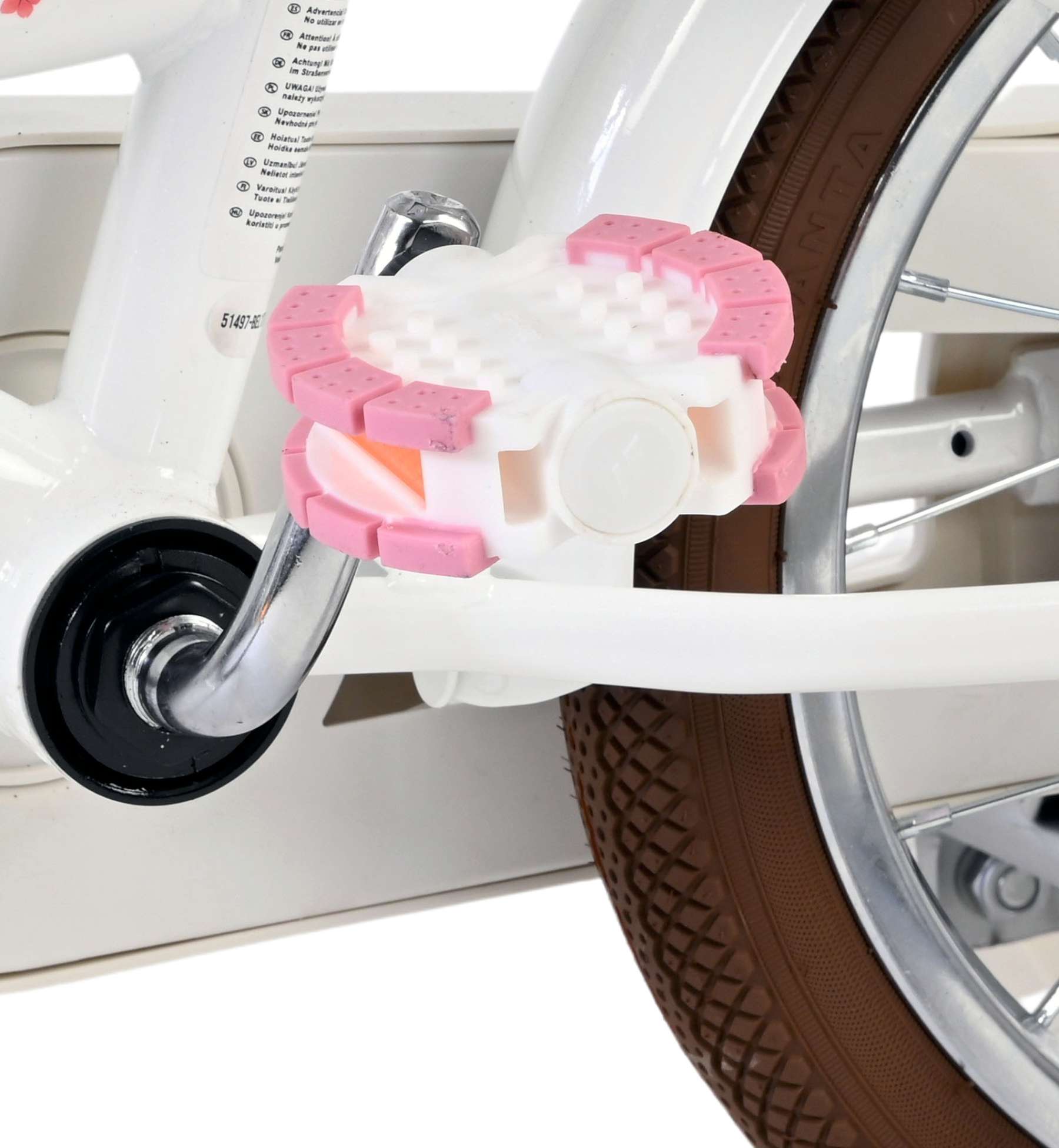 Volare Blossom Kinderfiets – Meisjes – 14 inch – Wit – Twee Handremmen Volare Blossom Kinderfiets – Meisjes – 14 inch – Wit – Twee Handremmen