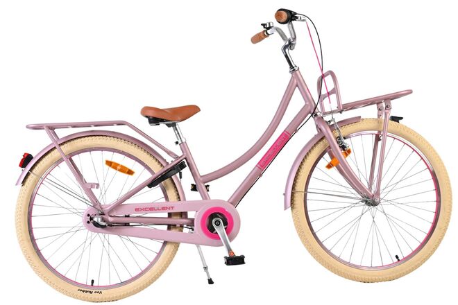 Volare Excellent Kinderfiets – Meisjes – 24 inch – Mat Roze – 3 Versnellingen
