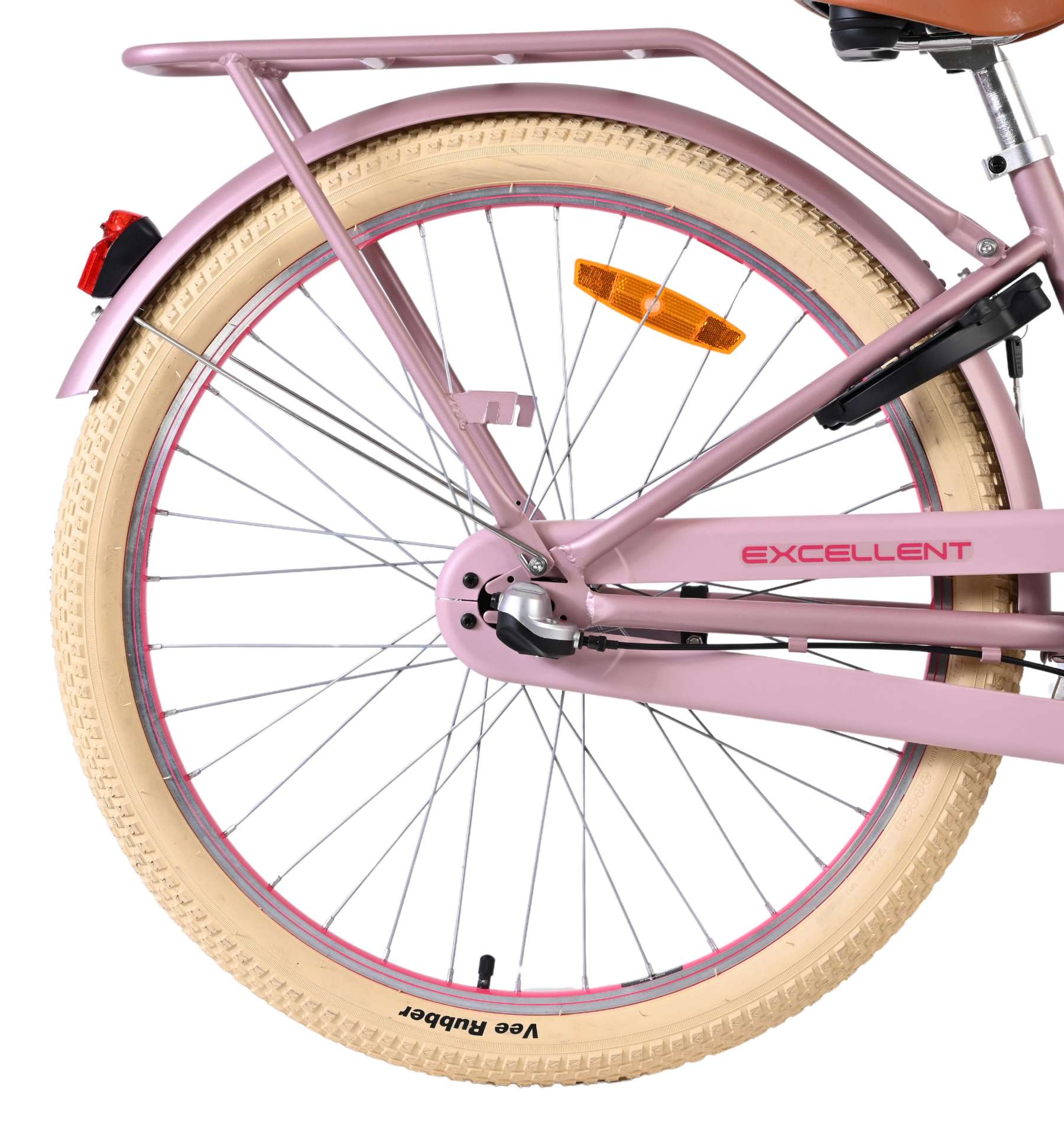 Volare Excellent Kinderfiets – Meisjes – 24 inch – Mat Roze – 3 Versnellingen