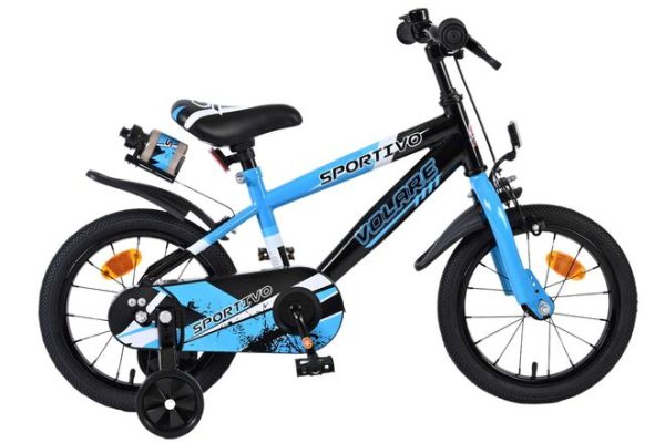 Volare Sportivo Kinderfiets – Jongens – 14 inch – Blauw Zwart