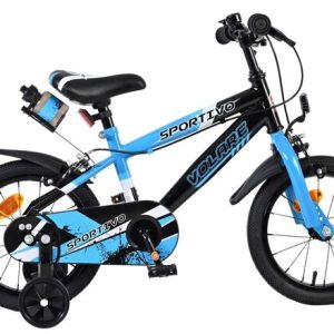 Volare Sportivo Kinderfiets – Jongens – 14 inch – Blauw Zwart – Twee Handremmen Volare Sportivo Kinderfiets – Jongens – 14 inch – Blauw Zwart – Twee Handremmen