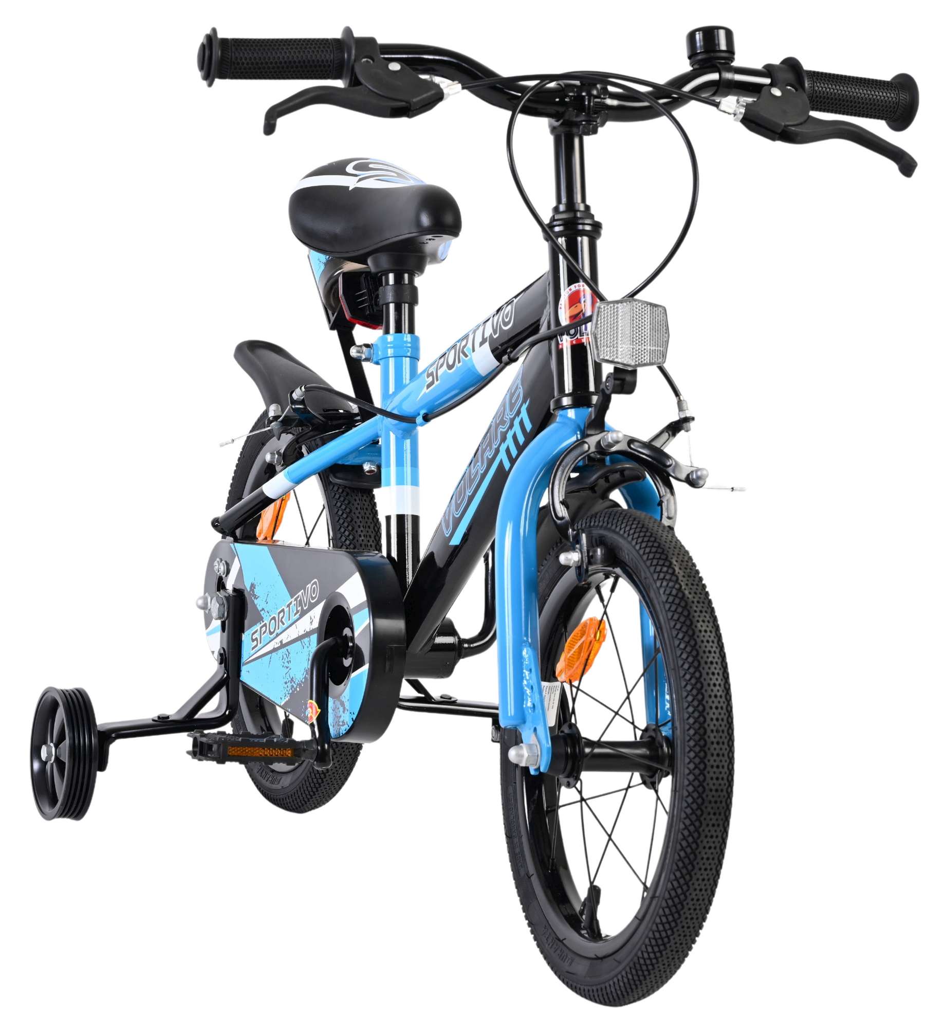 Volare Sportivo Kinderfiets – Jongens – 14 inch – Blauw Zwart – Twee Handremmen Volare Sportivo Kinderfiets – Jongens – 14 inch – Blauw Zwart – Twee Handremmen