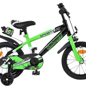 Volare Sportivo Kinderfiets – Jongens – 14 inch – Groen Zwart