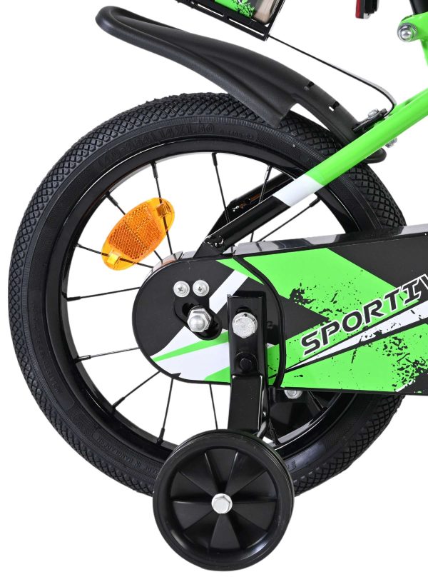 Volare Sportivo Kinderfiets – Jongens – 14 inch – Groen Zwart