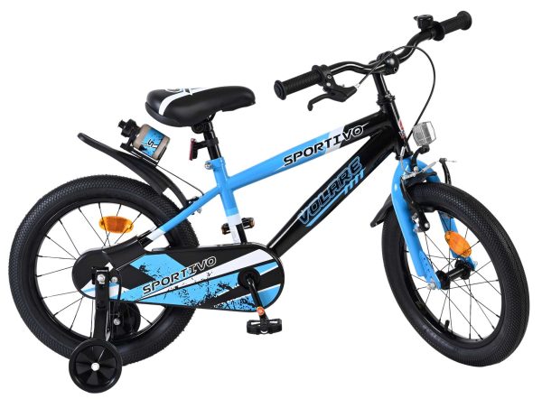 Volare Sportivo Kinderfiets – Jongens – 16 inch – Blauw Zwart