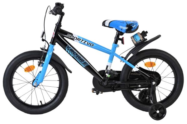 Volare Sportivo Kinderfiets – Jongens – 16 inch – Blauw Zwart