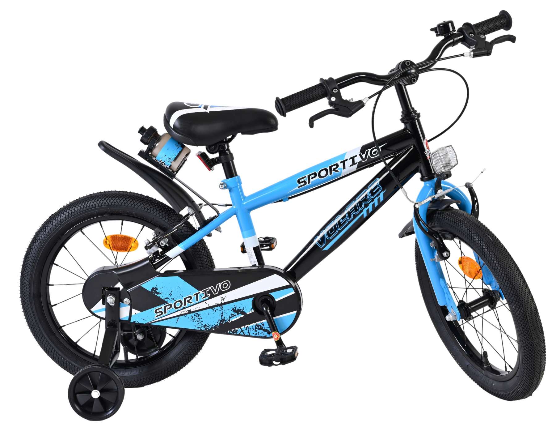 Volare Sportivo Kinderfiets – Jongens – 16 inch – Blauw Zwart – Twee Handremmen Volare Sportivo Kinderfiets – Jongens – 16 inch – Blauw Zwart – Twee Handremmen