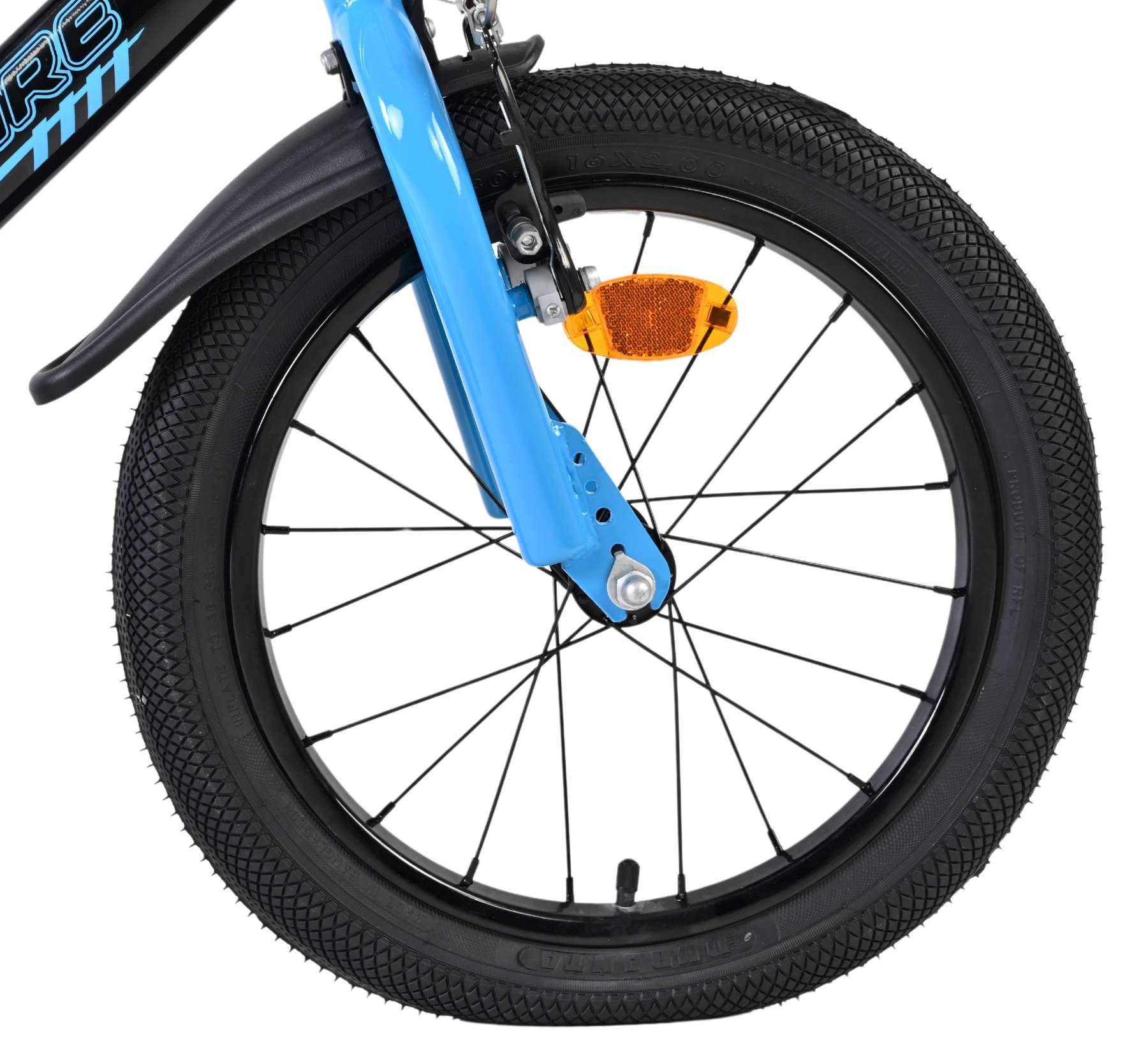 Volare Sportivo Kinderfiets – Jongens – 16 inch – Blauw Zwart – Twee Handremmen