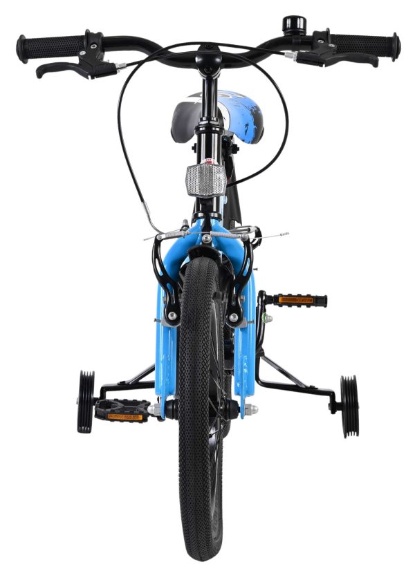 Volare Sportivo Kinderfiets – Jongens – 16 inch – Blauw Zwart – Twee Handremmen
