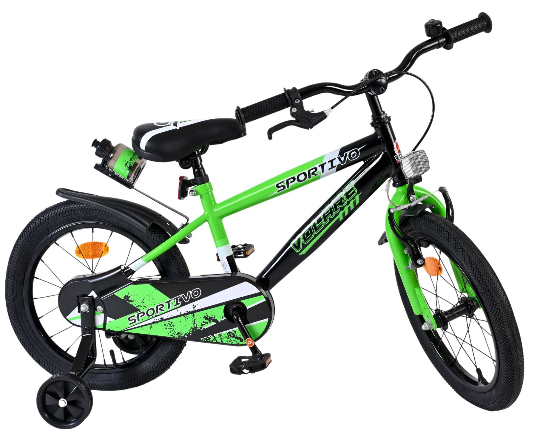 Volare Sportivo Kinderfiets – Jongens – 16 inch – Groen Zwart Volare Sportivo Kinderfiets – Jongens – 16 inch – Groen Zwart