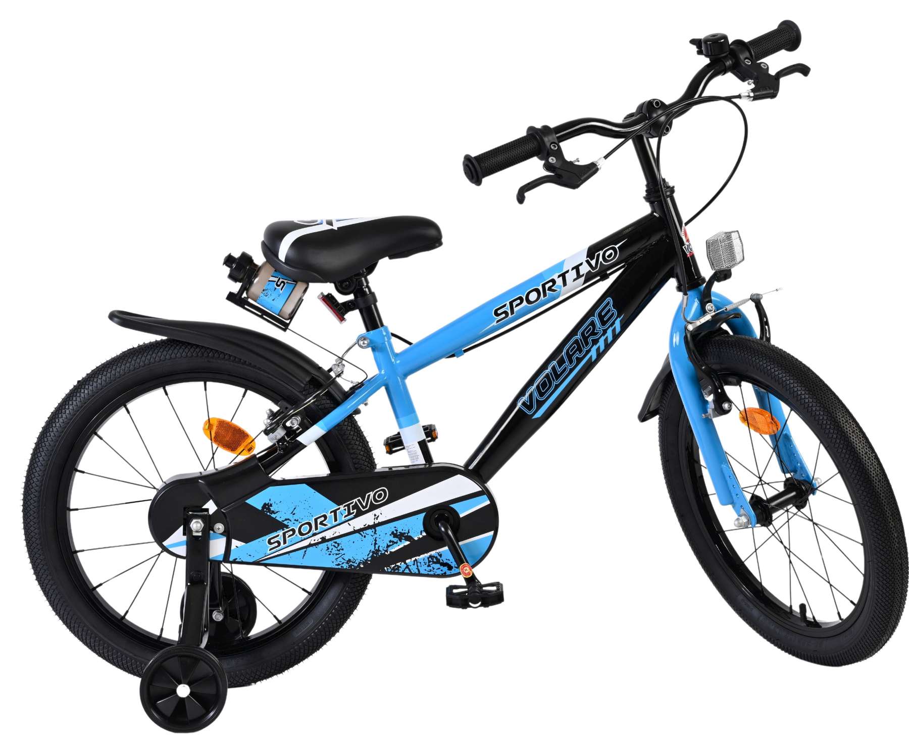 Volare Sportivo Kinderfiets – Jongens – 18 inch – Blauw Zwart – Twee Handremmen Volare Sportivo Kinderfiets – Jongens – 18 inch – Blauw Zwart – Twee Handremmen