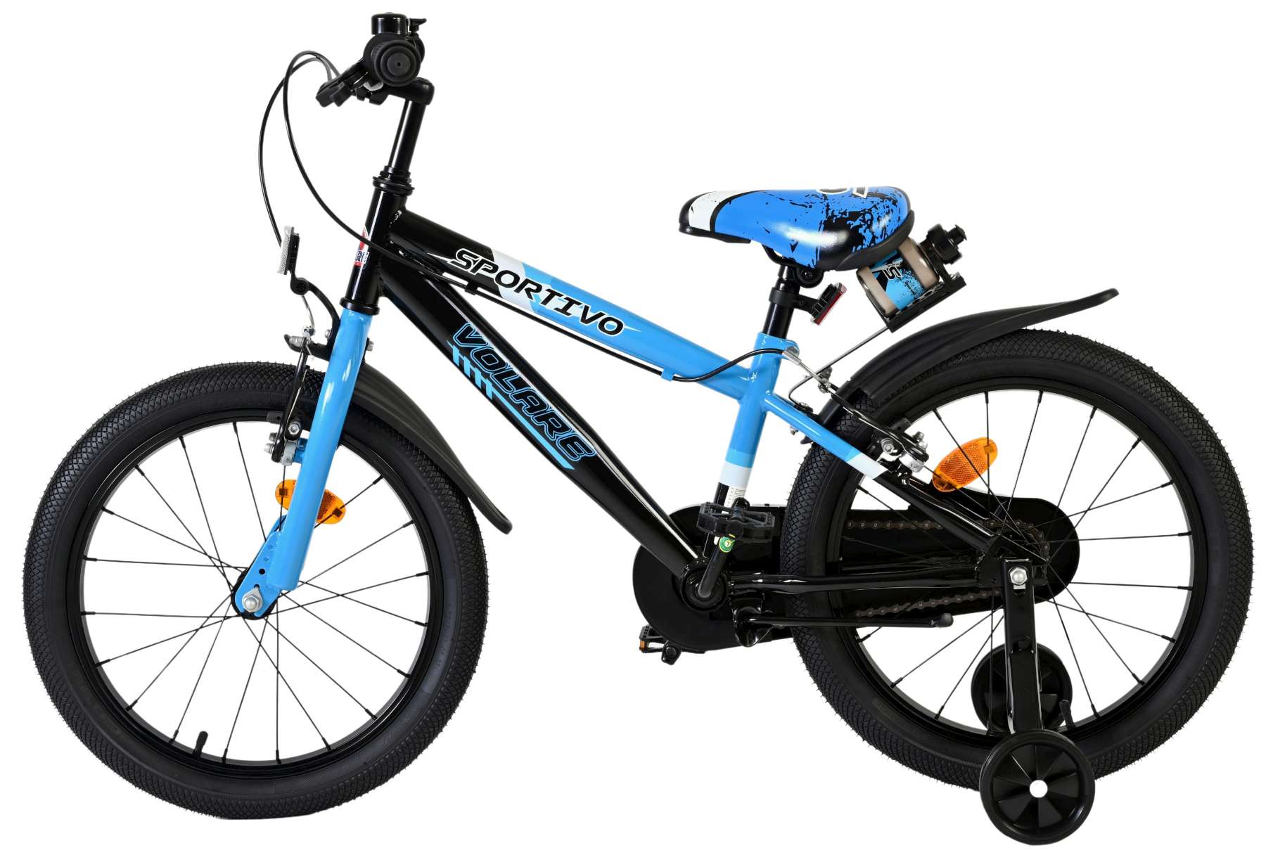 Volare Sportivo Kinderfiets – Jongens – 18 inch – Blauw Zwart – Twee Handremmen Volare Sportivo Kinderfiets – Jongens – 18 inch – Blauw Zwart – Twee Handremmen