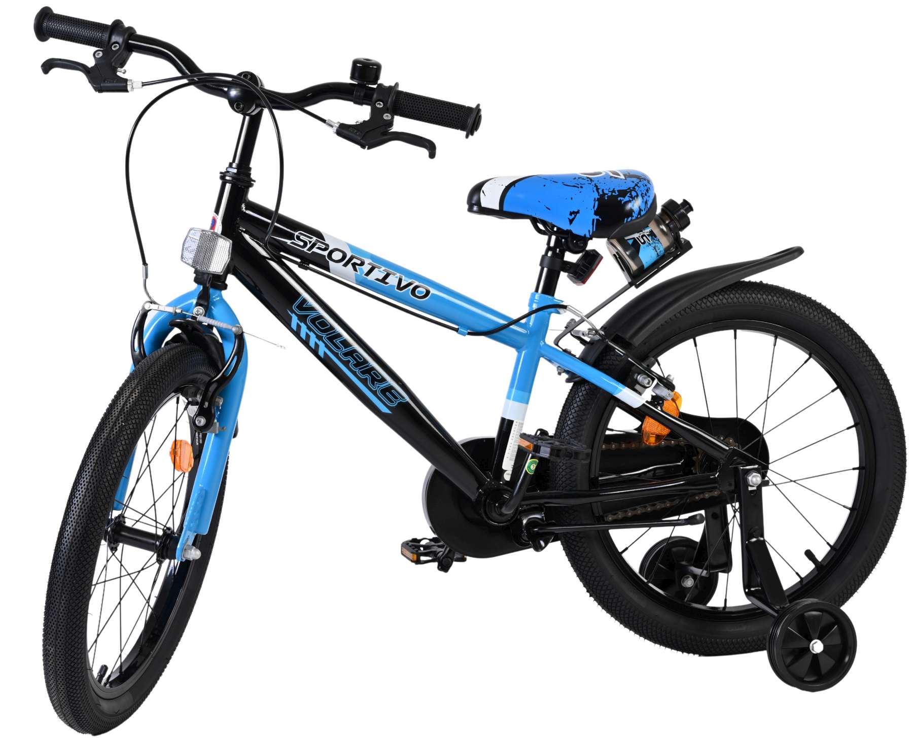 Volare Sportivo Kinderfiets – Jongens – 18 inch – Blauw Zwart – Twee Handremmen Volare Sportivo Kinderfiets – Jongens – 18 inch – Blauw Zwart – Twee Handremmen