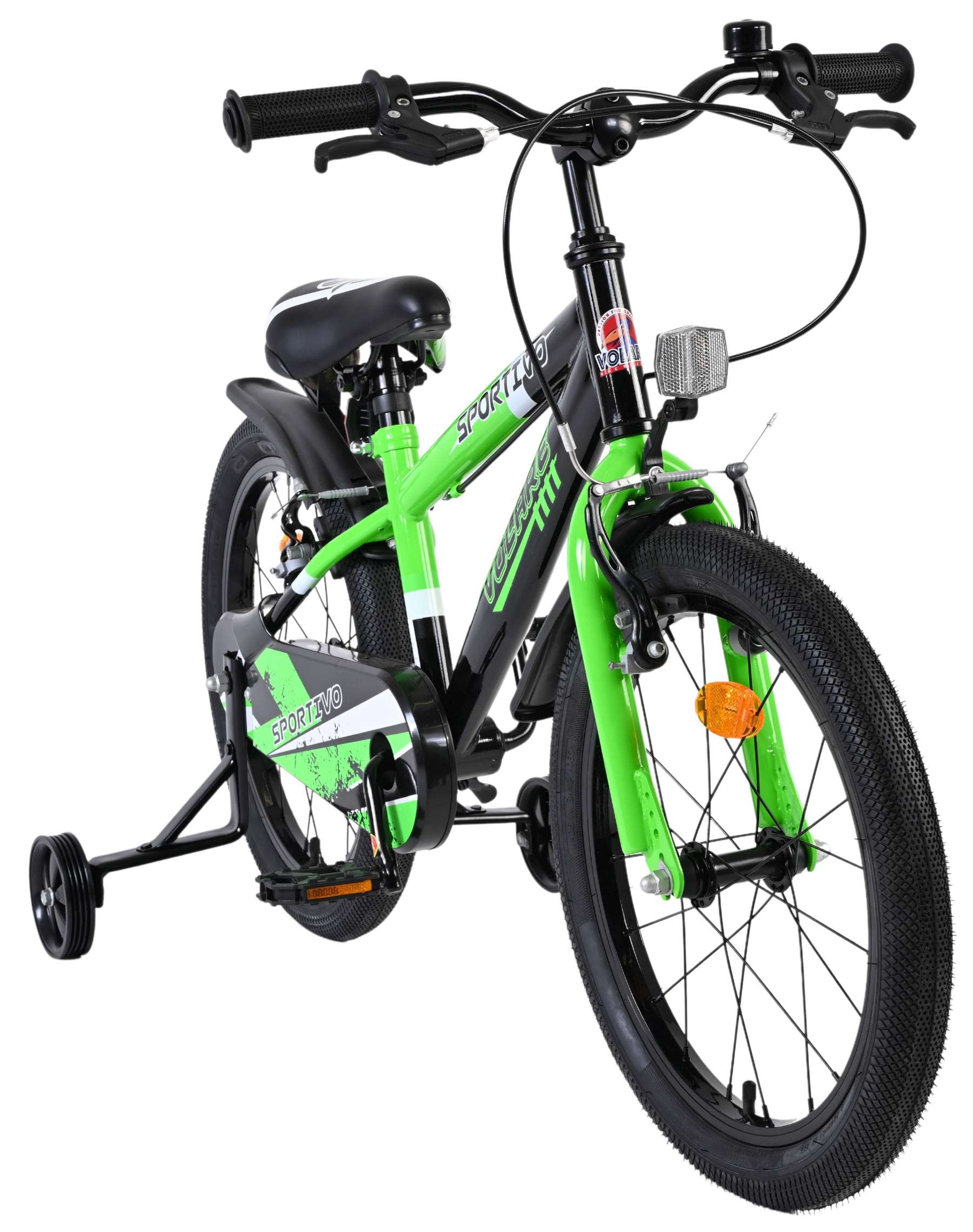 Volare Sportivo Kinderfiets – Jongens – 18 inch – Groen Zwart – Twee Handremmen Volare Sportivo Kinderfiets – Jongens – 18 inch – Groen Zwart – Twee Handremmen