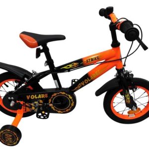 Volare Strike Kinderfiets – Jongens – 12 inch – Zwart Oranje – Twee Handremmen Volare Strike Kinderfiets – Jongens – 12 inch – Zwart Oranje – Twee Handremmen