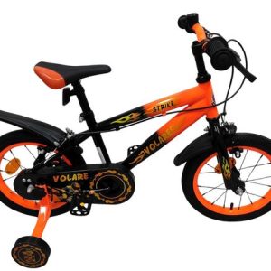 Volare Strike Kinderfiets – Jongens – 14 inch – Zwart Oranje – Twee handremmen