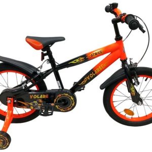 Volare Strike Kinderfiets – Jongens – 16 inch – Zwart Oranje – Twee Handremmen