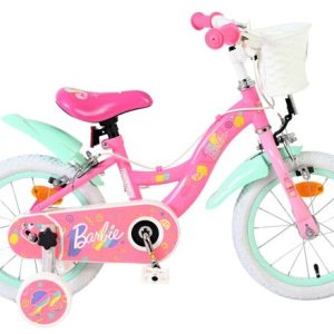 Barbie Kinderfiets – Meisjes – 14 inch – Roze – Twee handremmen Barbie Kinderfiets – Meisjes – 14 inch – Roze – Twee handremmen
