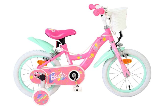 Barbie Kinderfiets – Meisjes – 14 inch – Roze – Twee handremmen Barbie Kinderfiets – Meisjes – 14 inch – Roze – Twee handremmen