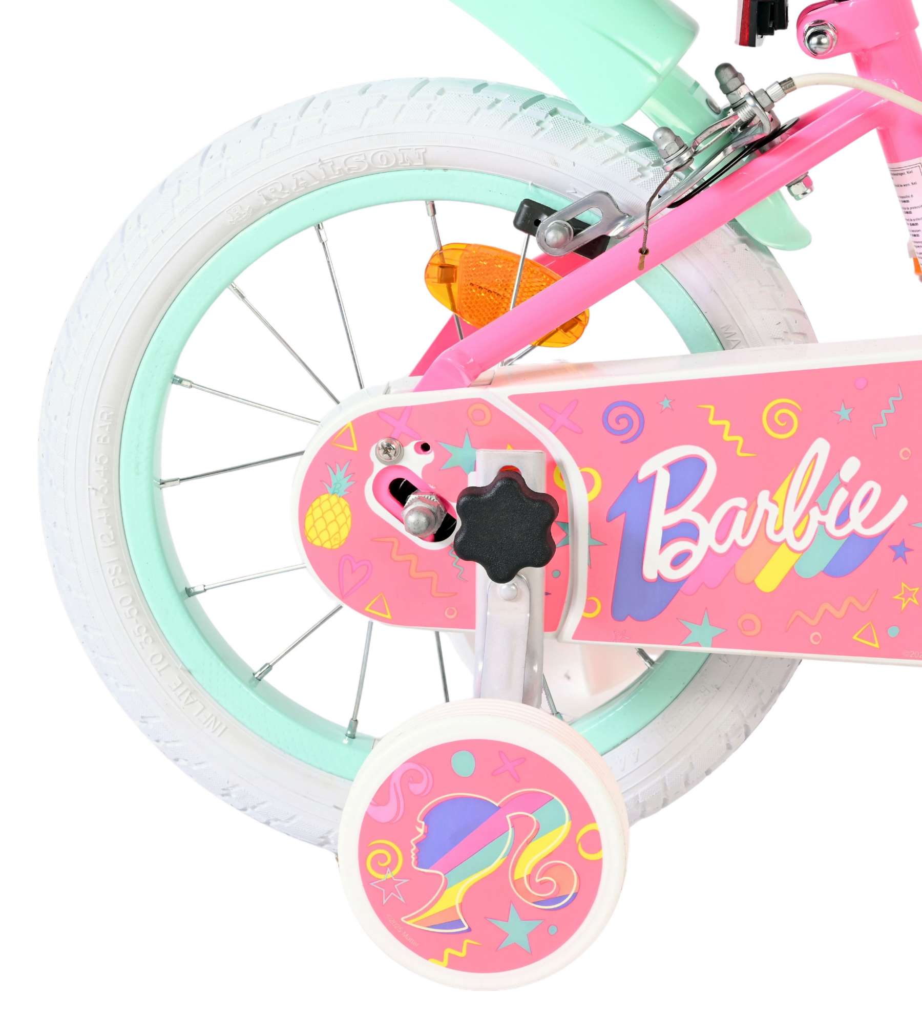 Barbie Kinderfiets – Meisjes – 14 inch – Roze – Twee handremmen Barbie Kinderfiets – Meisjes – 14 inch – Roze – Twee handremmen