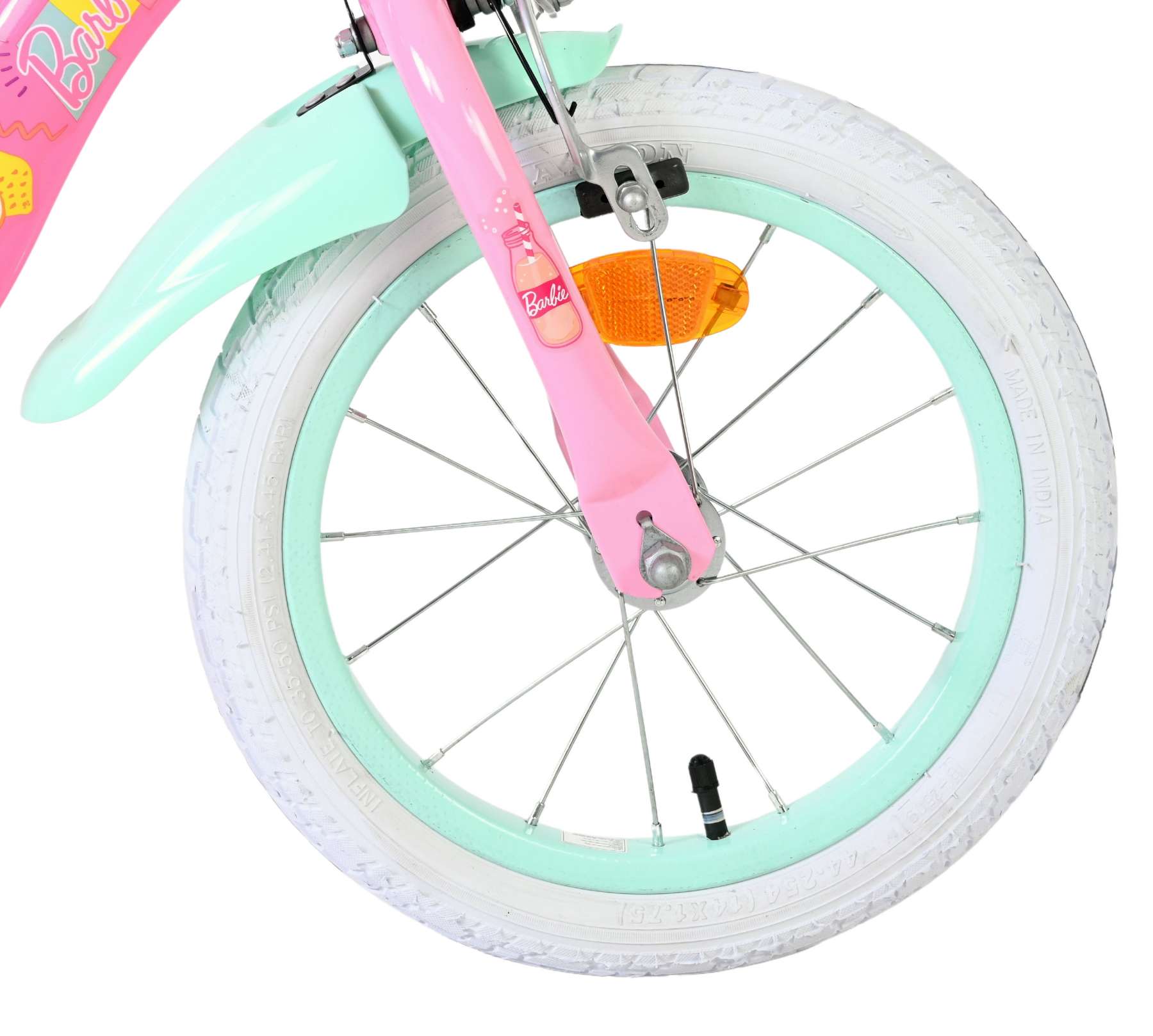 Barbie Kinderfiets – Meisjes – 14 inch – Roze – Twee handremmen Barbie Kinderfiets – Meisjes – 14 inch – Roze – Twee handremmen